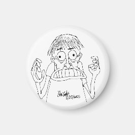 panischer Cartoon-Charakter Magnet