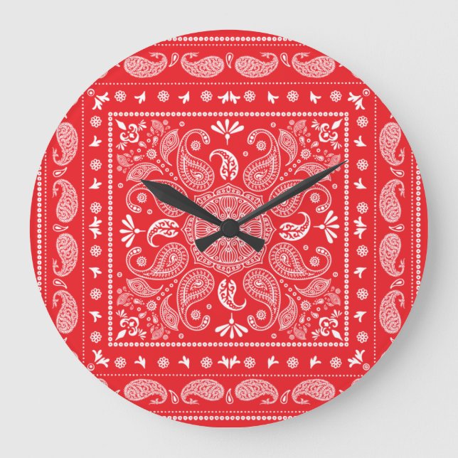 Panisley Design-1-Acrylmauer-Uhr Große Wanduhr (Vorderseite)
