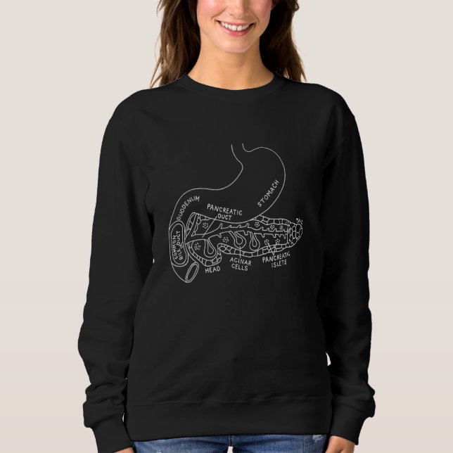 Pankreas Anatomie Pankreatitis Endocrino Sweatshirt (Vorderseite)
