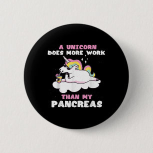 Pankreas Sonnenblumen Einhorn Typ 1 Diabetes Blut Button