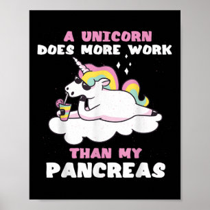 Pankreas Sonnenblumen Einhorn Typ 1 Diabetes Blut Poster