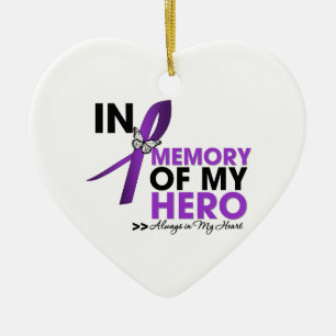 Pankreaskrebs-Tribut in Erinnerung an meinen Helde Keramik Ornament