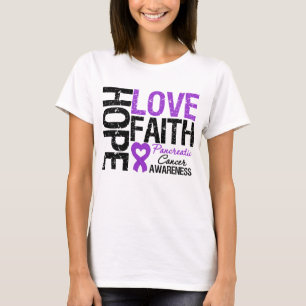 Pankreatischer Krebs-Hoffnungs-Liebe-Glaube T-Shirt