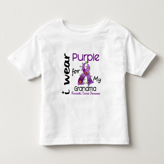 Pankreatischer Krebs trage ich Lila für meine Kleinkind T-shirt (Vorderseite)
