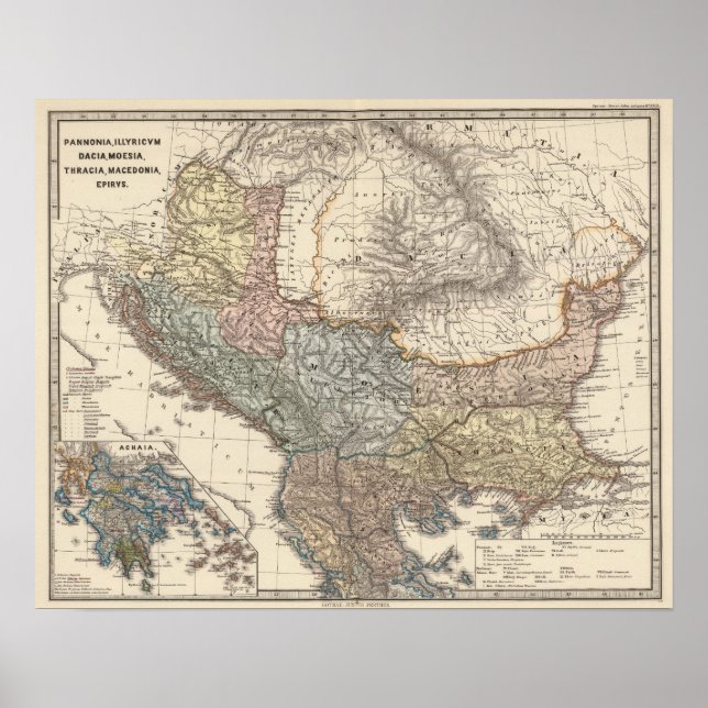 Pannonia, Illyricum, Dacia, Moesia Poster (Vorne)