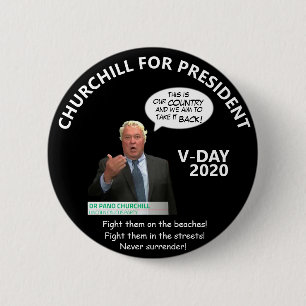 Pano Churchill für Präsident 2020 Button