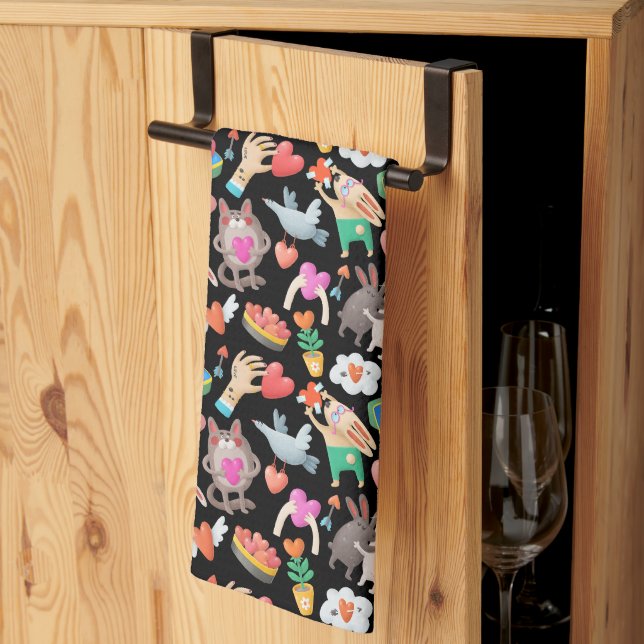 Paño de cocina San Valentín Geschirrtuch (Drittel gefaltet)