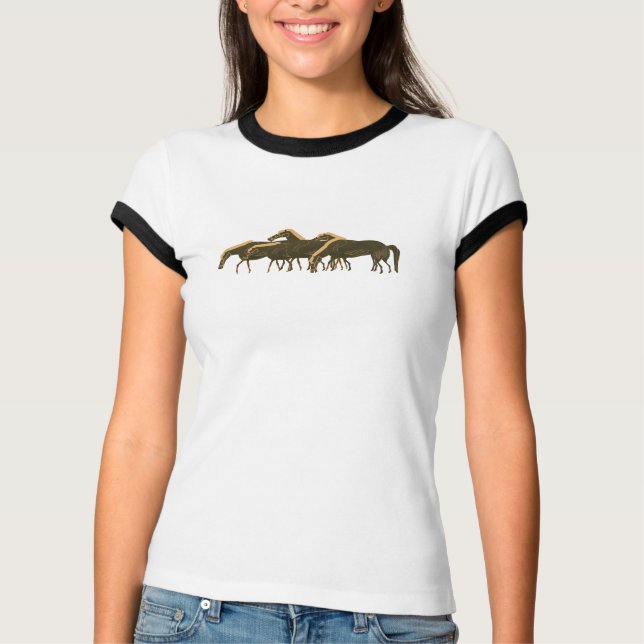 Panoply - Alte griechische Vasepferde weiden T-Shirt (Vorderseite)