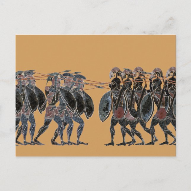 Panopy - Ancient Greece hoplite fight line Postkarte (Vorderseite)