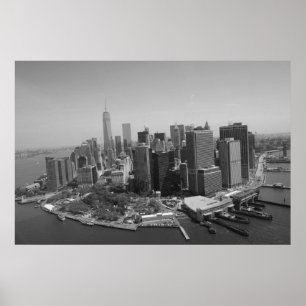 Panoram Schwarz Weiß New York Skyline Poster