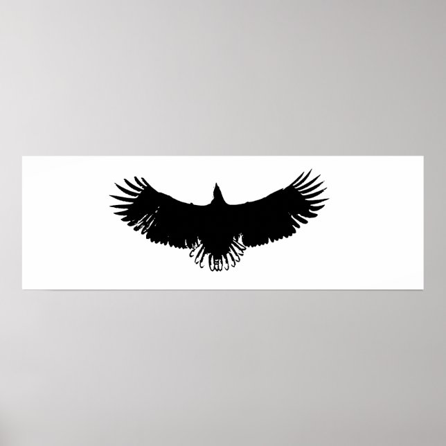 Panorama American Eagle Silhouette Poster Print (Vorne)
