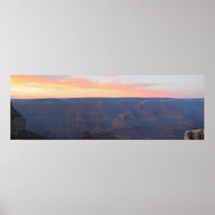 Panorama auf den Sonnenaufgang von Grand Canyon Poster