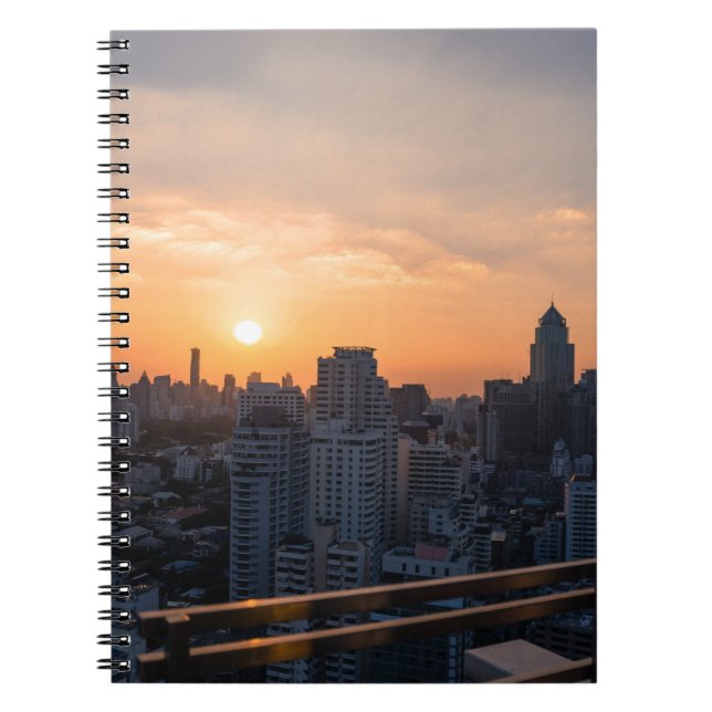 Panorama auf Skyline von Bangkok Notizblock (Vorderseite)