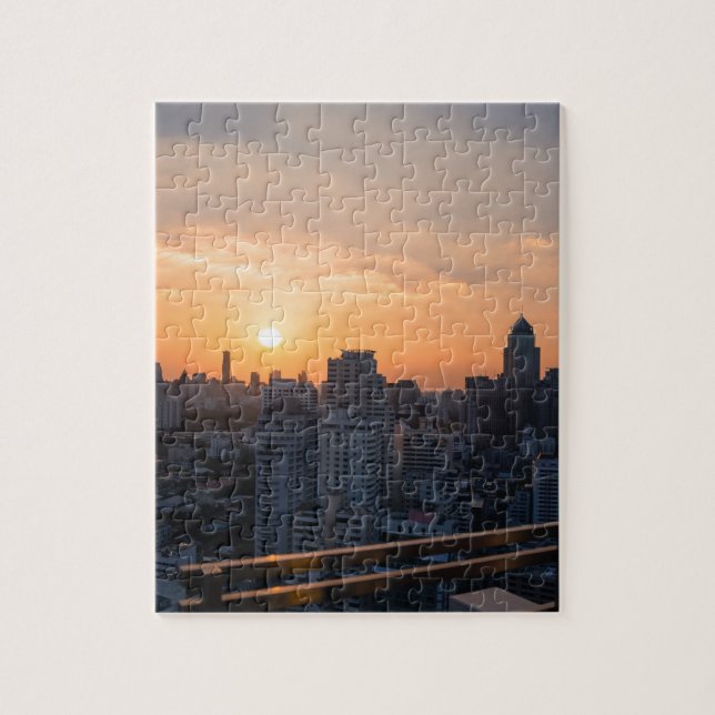 Panorama auf Skyline von Bangkok Puzzle (Vertikal)
