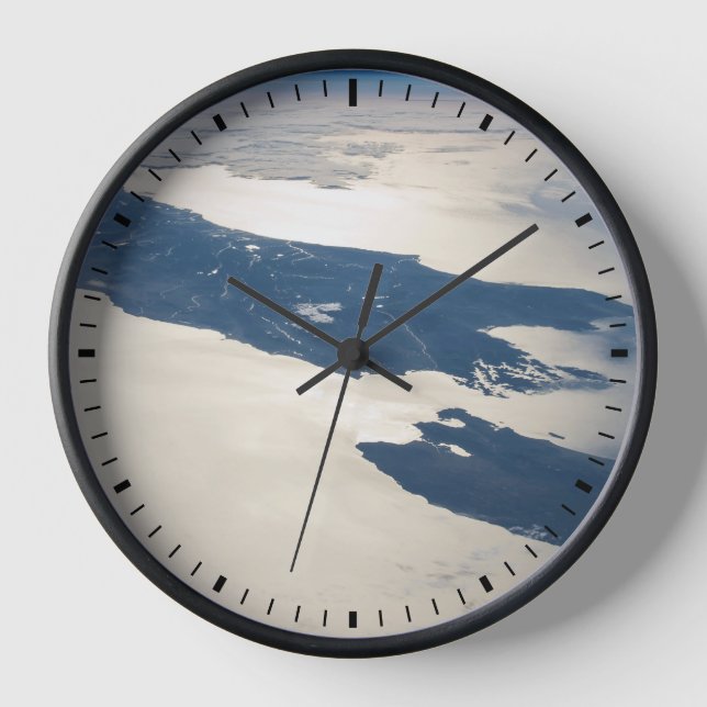 Panorama aus dem Weltraum Highlight Koch Straße Uhr (Vorderseite)