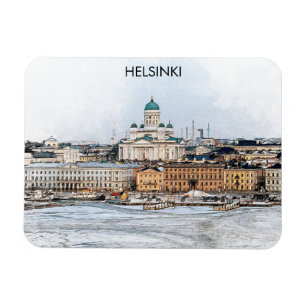 Panorama-Aussicht auf Helsinki Magnet