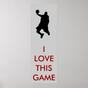 Panorama Basketball Player Silhouette Poster