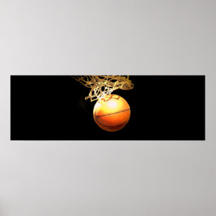 Panorama Basketball Print Poster
