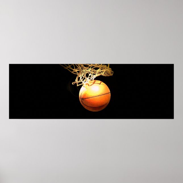 Panorama Basketball Print Poster (Vorne)