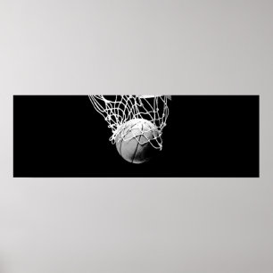 Panorama Basketball Print Poster