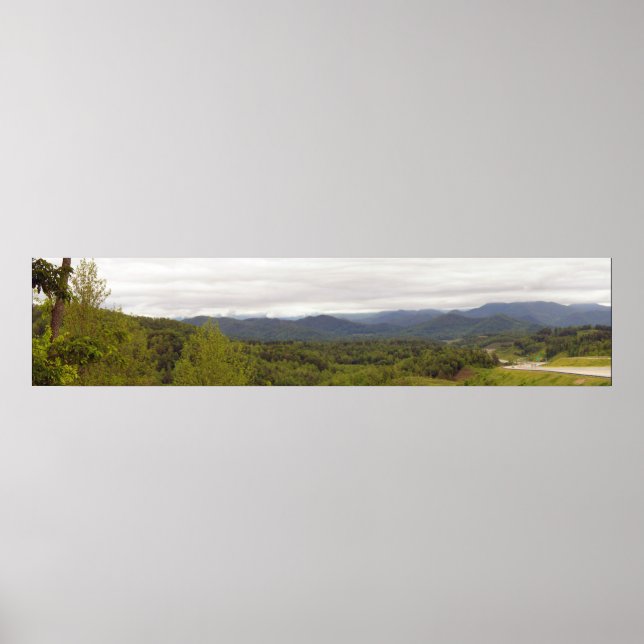 Panorama Blue Ridge bei I-26 in der Nähe der NC/TN Poster (Vorne)