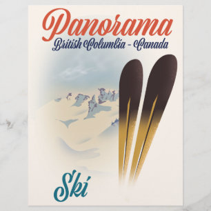 Panorama British Columbia Kanada Skiplakat Flyer