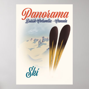 Panorama British Columbia Kanada Skiplakat Poster