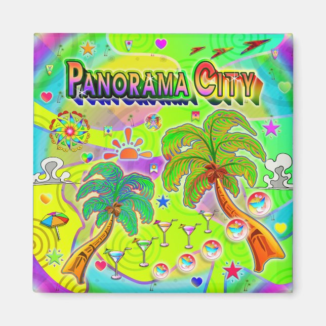 Panorama City Mind Focus Magnet (Vorne)