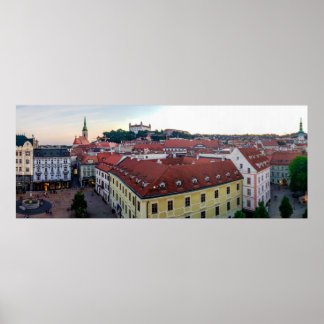 Panorama der Altstadt, Bratislava, Slowakei Poster