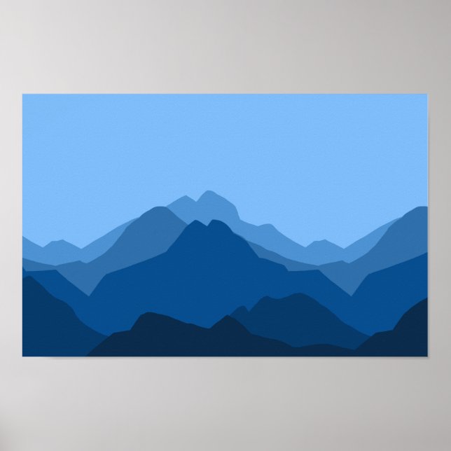 Panorama der Berglandschaft Poster (Vorne)