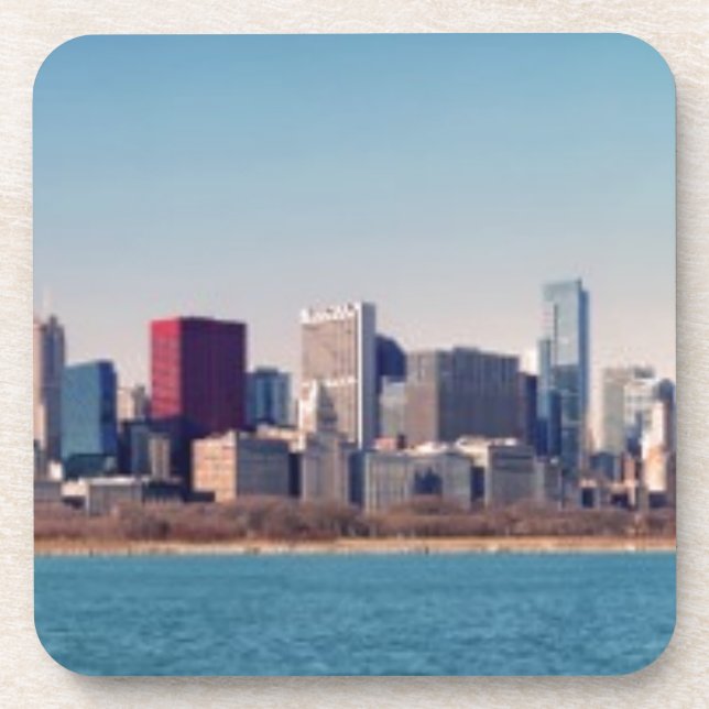 Panorama der Chicago-Skyline Untersetzer (Vorderseite)