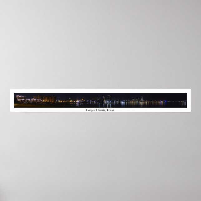 Panorama der Corpus Christi Skyline Poster (Vorne)
