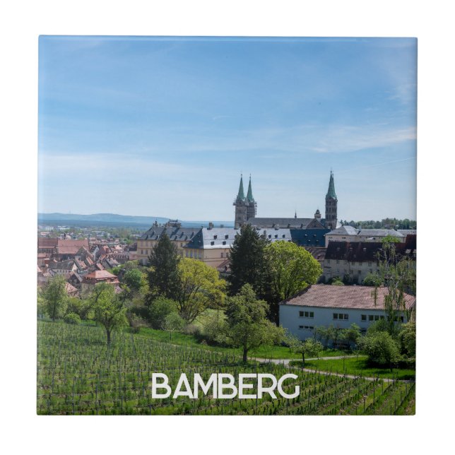 Panorama der historischen Altstadt von Bamberg, De Fliese (Vorderseite)