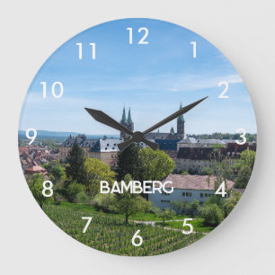 Panorama der historischen Altstadt von Bamberg, De Große Wanduhr