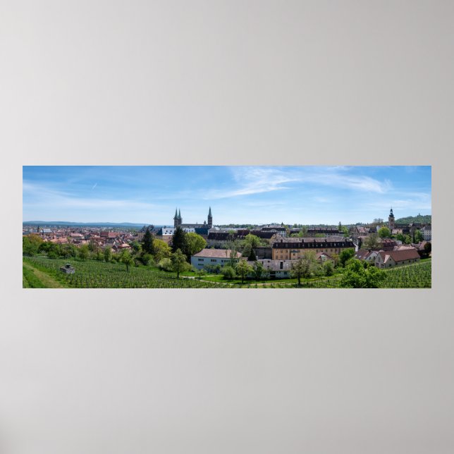 Panorama der historischen Altstadt von Bamberg, De Poster (Vorne)