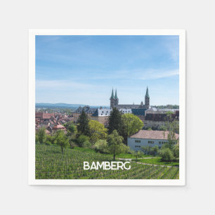 Panorama der historischen Altstadt von Bamberg, De Serviette