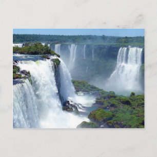 Panorama der Iguazu-Wasserfälle aus Brasilien Postkarte