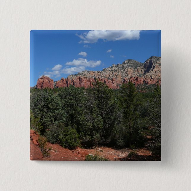 Panorama der Roten Felsen in Sedona Arizona Button (Vorderseite)