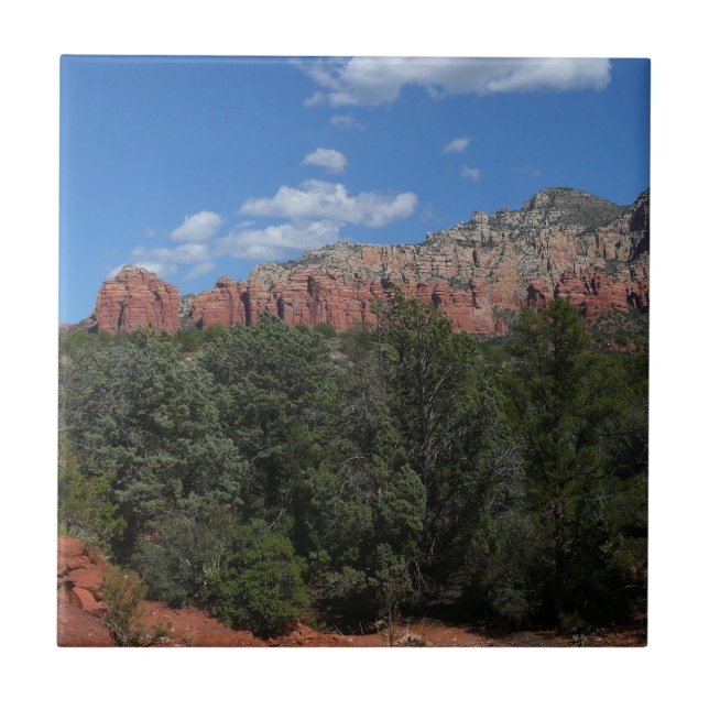 Panorama der Roten Felsen in Sedona Arizona Fliese (Vorderseite)
