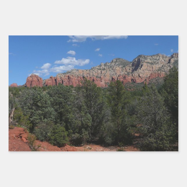 Panorama der Roten Felsen in Sedona Arizona Geschenkpapier Set (Vorderseite)