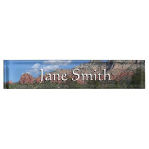 Panorama der Roten Felsen in Sedona Arizona Namensplakette