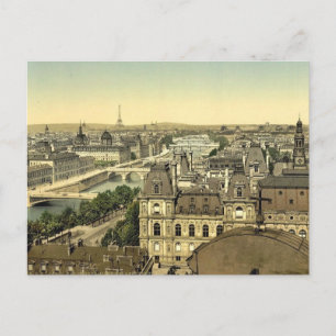 Panorama der sieben Brücken, Paris, Frankreich Postkarte