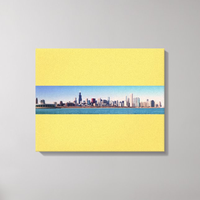 Panorama der Skyline von Chicago Leinwanddruck (Vorderseite)