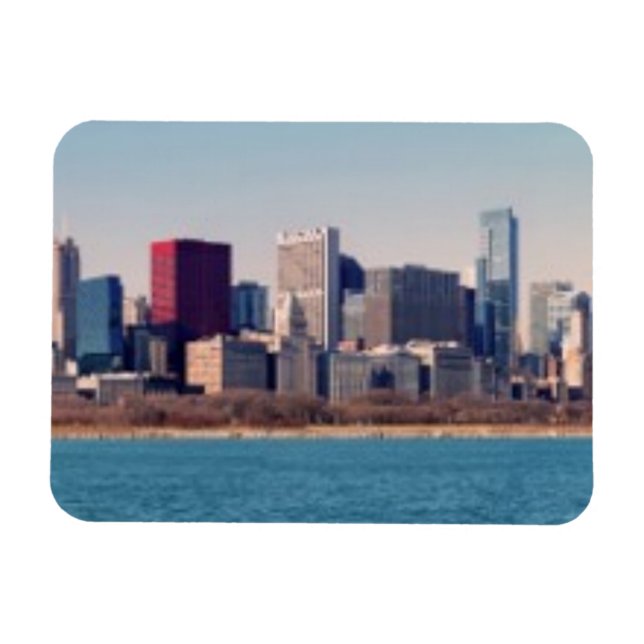 Panorama der Skyline von Chicago Magnet (Horizontal)