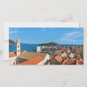 Panorama der Stadt Dubrovnik - Kroatien Dankeskarte