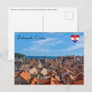 Panorama der Stadt Dubrovnik - Kroatien Postkarte