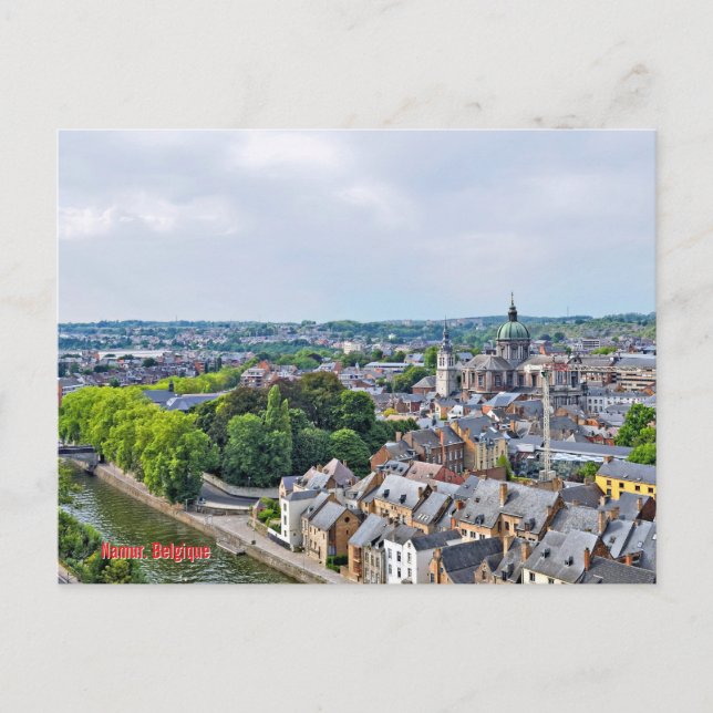 Panorama der Stadt Namur Postkarte (Vorderseite)