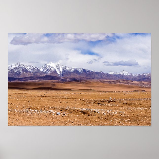 Panorama der tibetischen Landschaft Poster (Vorne)
