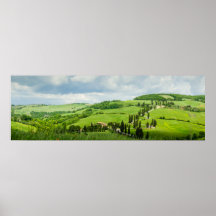 Panorama der toskanischen Landschaft Poster