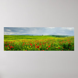 Panorama der toskanischen Landschaft Poster
